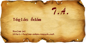 Téglás Ádám névjegykártya